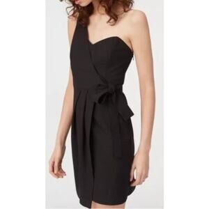 Club Monaco Japera One Shoulder Cocktail‎ Mini Dress Black Size 10
